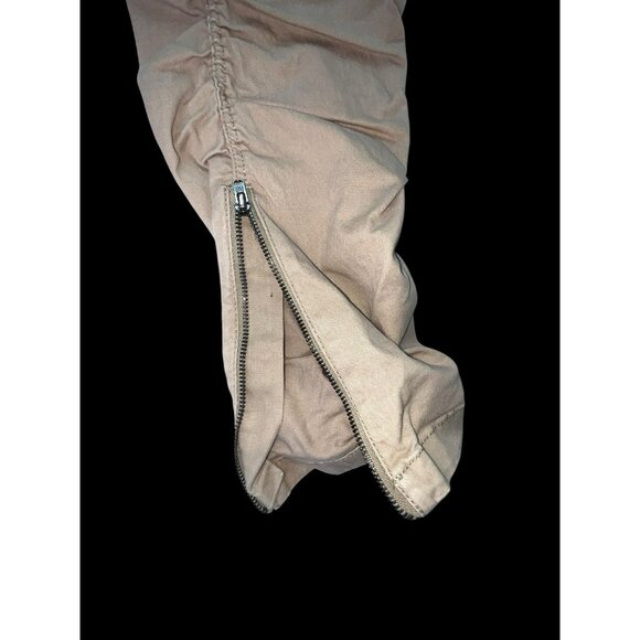 H&M Divided Men's 32 Tan Khakis Jogger Pants Ankle Zippers Drawstring Waist HM - Picture 5 of 8